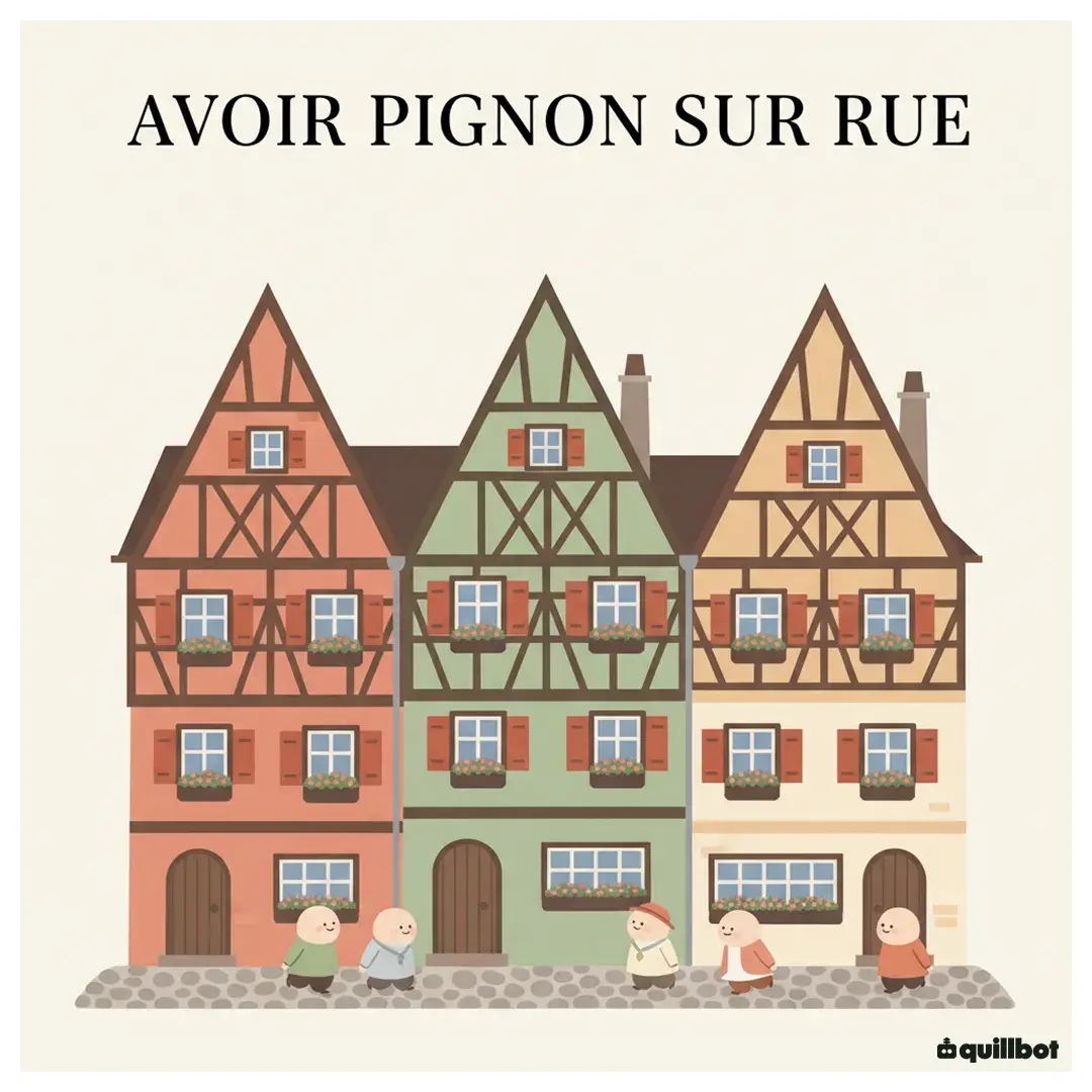 expression avoir pignon sur rue def