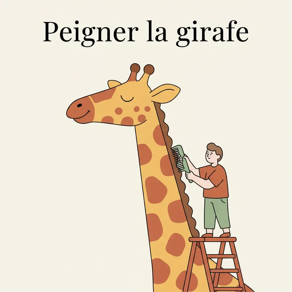 expression peigner la girafe