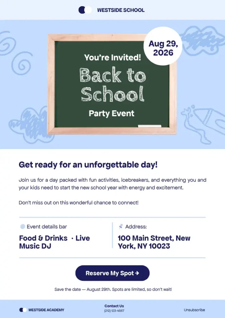 A back-to-school newsletter created with Quillbot