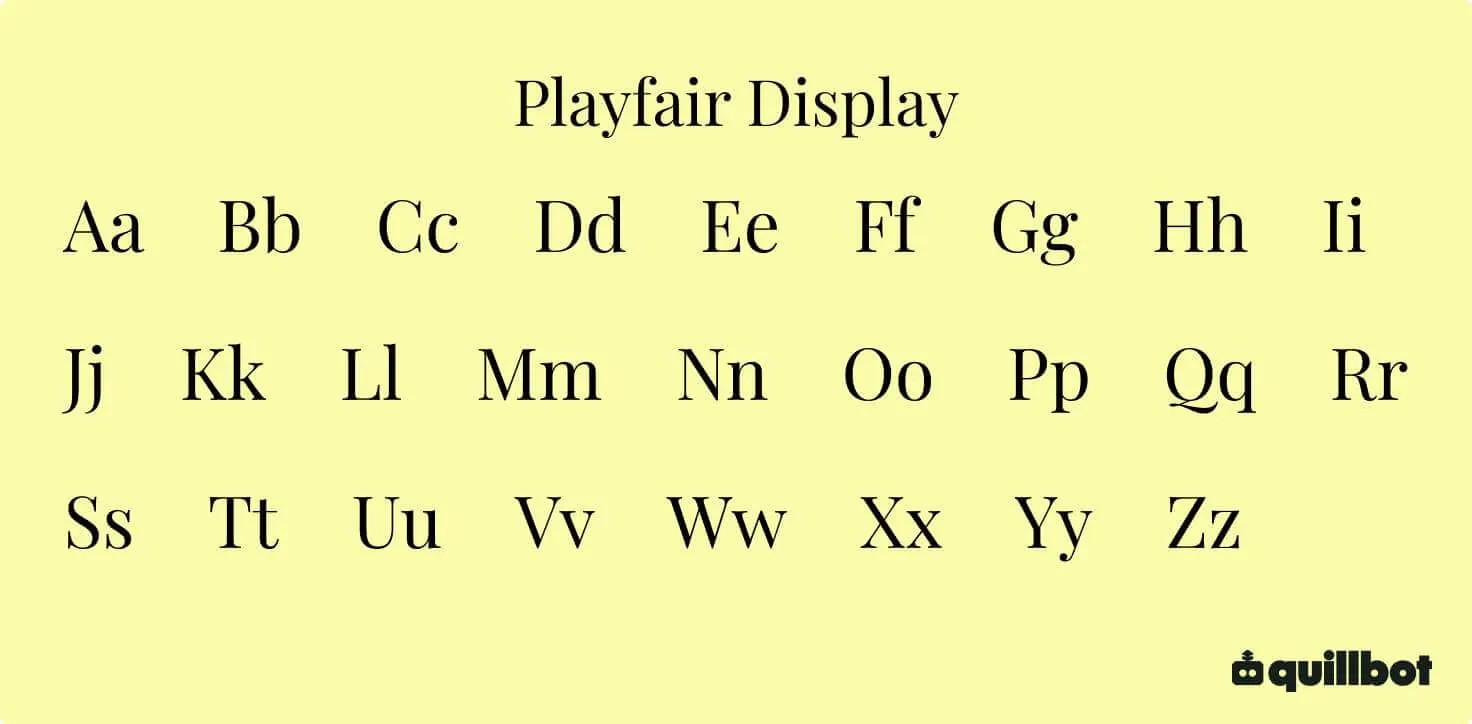 playfair display