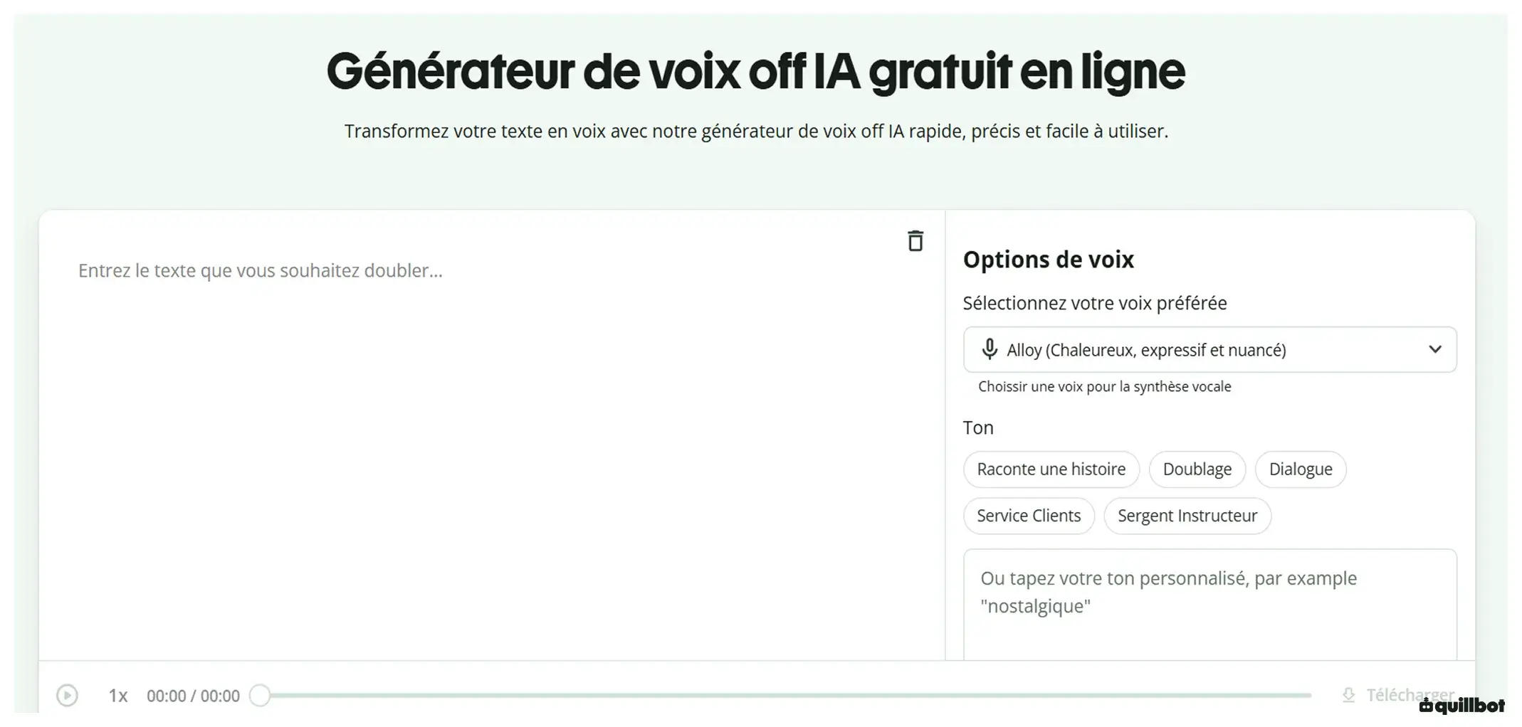 générateur de voix off gratuit