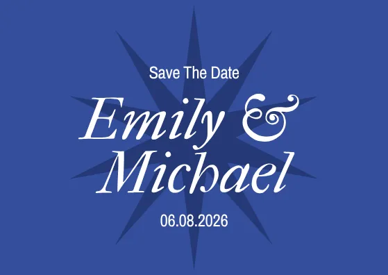 minimalist save the date card template